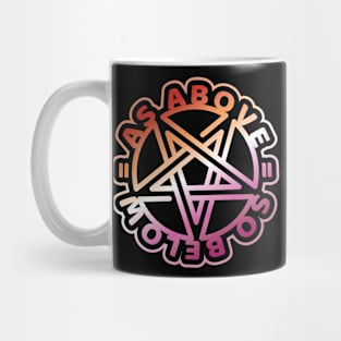 Equality Above & Below - LESBIAN PRIDE - dark Mug